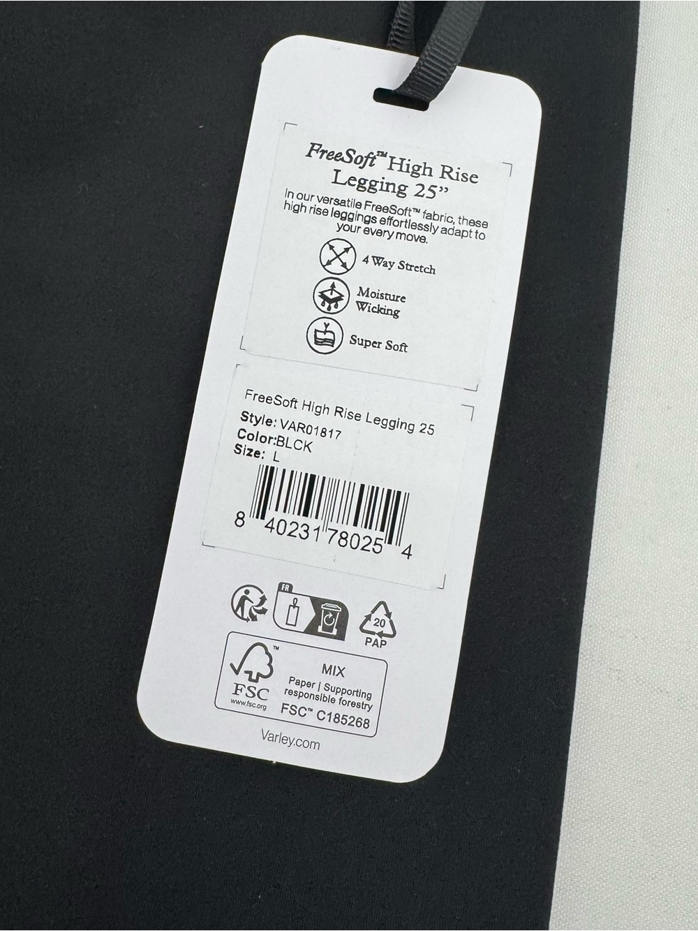 NWD Varley Freesoft High Rise 25" Leggings Size L Black - Picture 9 of 16